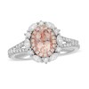 Thumbnail Image 0 of Neil Lane Oval-cut Morganite Engagement Ring 3/4 ct tw Diamonds 14K Two-Tone Gold