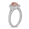 Neil Lane Oval-cut Morganite Engagement Ring 3/4 ct tw Diamonds 14K Two-Tone Gold
