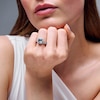 Thumbnail Image 4 of Neil Lane Radiant-cut Aquamarine Bridal Set 5/8 ct tw Diamonds 14K White Gold