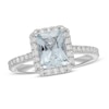 Thumbnail Image 4 of Neil Lane Radiant-cut Aquamarine Engagement Ring 1/2 ct tw Diamonds 14K White Gold