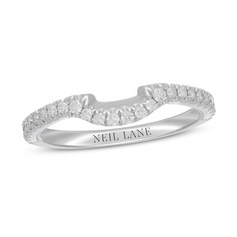 Main Image 7 of Neil Lane Diamond Wedding Band 1/4 ct tw Round-cut 14K White Gold