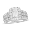 Thumbnail Image 1 of Neil Lane Engagement Ring 2-7/8 ct tw Emerald, Princess & Round 14K White Gold