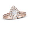 Neil Lane Diamond Engagement Ring 1-3/8 ct tw Pear & Round 14K Rose Gold