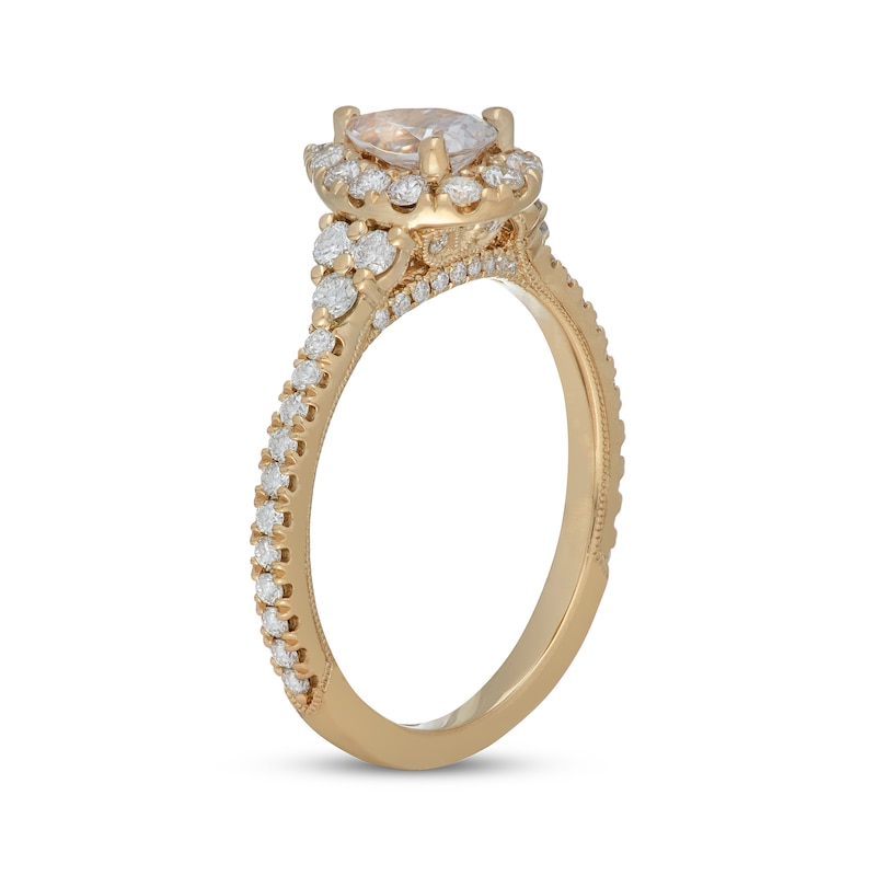 Neil Lane Diamond Engagement Ring 1 ct tw Pear & Round 14K Yellow Gold