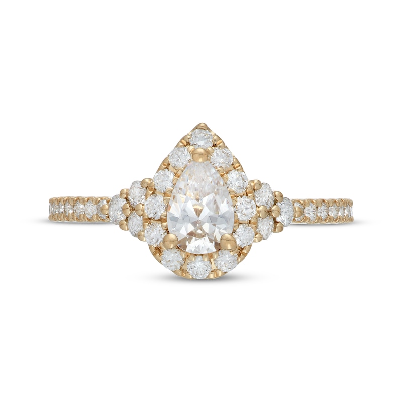 Main Image 3 of Neil Lane Diamond Engagement Ring 1 ct tw Pear & Round 14K Yellow Gold