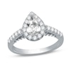 Diamond Engagement Ring 1-5/8 ct tw Pear/Round 14K White Gold