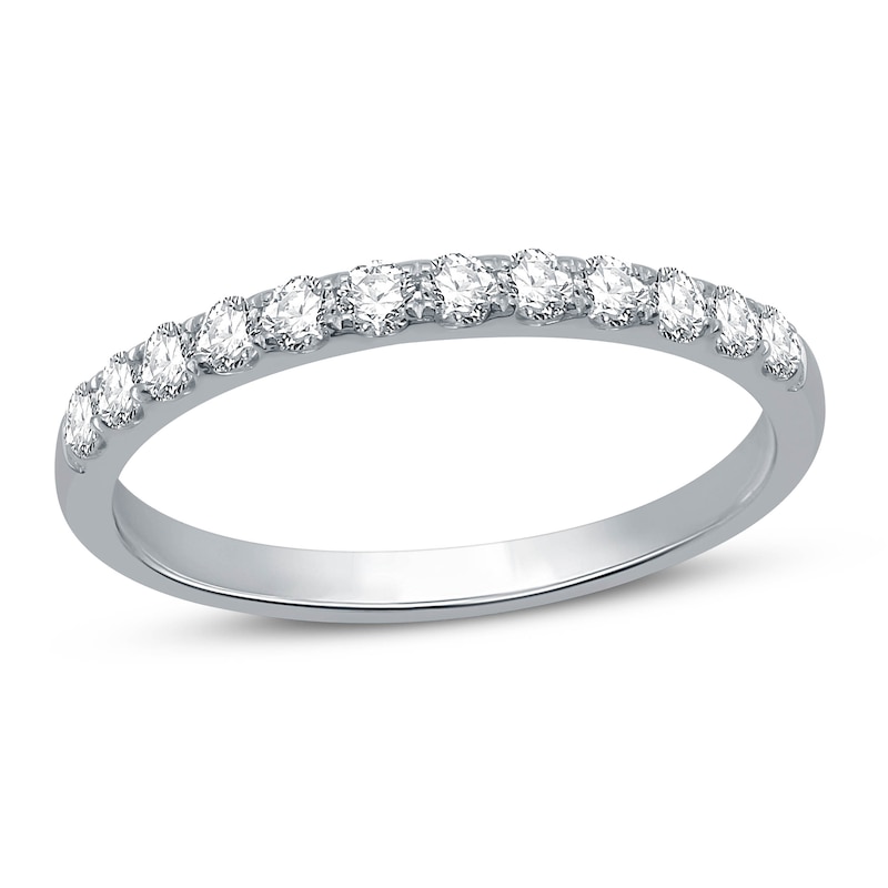 Diamond Wedding Band 1/3 ct tw Round-cut 14K White Gold