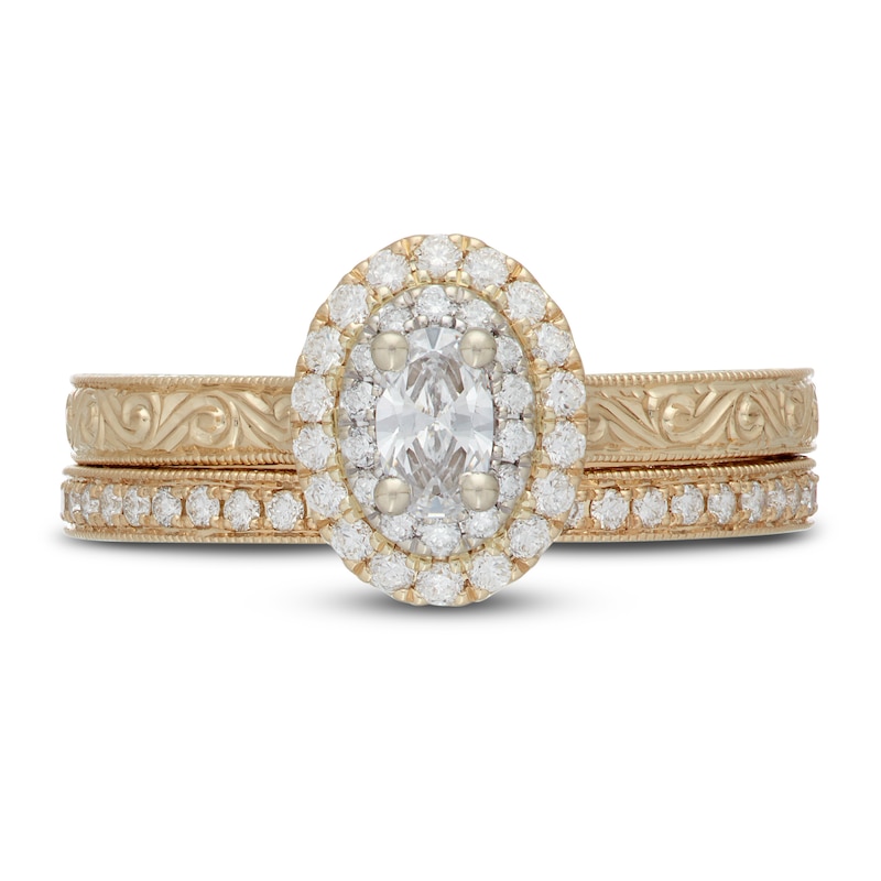 Main Image 2 of Neil Lane Diamond Bridal Set 3/4 ct tw Oval & Round 14K Two-Tone Gold