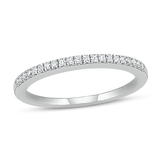 Diamond Wedding Band 1/10 ct tw Round-cut 10K White Gold