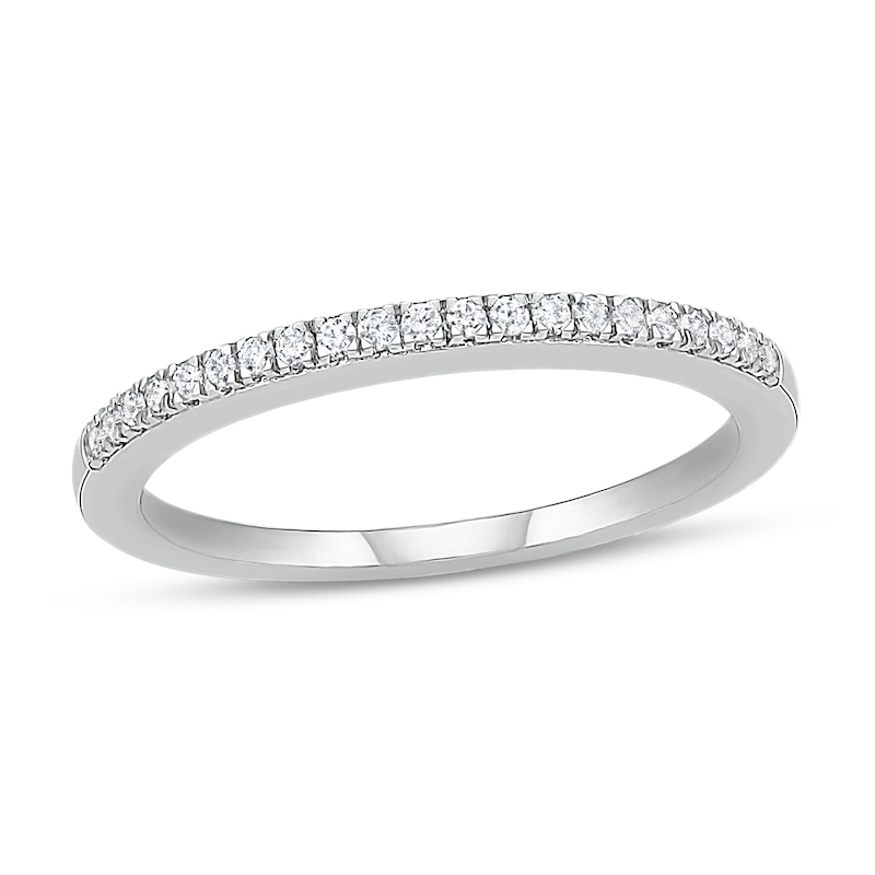 Diamond Wedding Band 1/10 ct tw Round-cut 10K White Gold