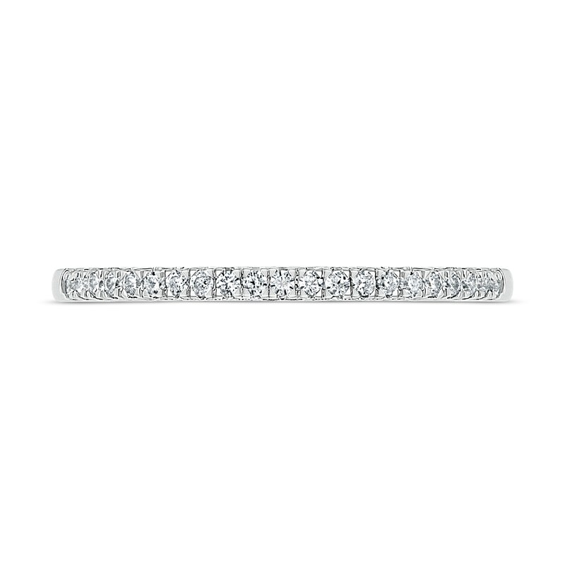 Main Image 2 of Diamond Wedding Band 1/10 ct tw Round-cut 10K White Gold