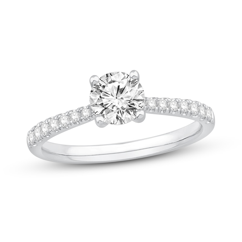 Main Image 1 of GIA Diamond Engagement Ring 7/8 ct tw Round-cut 18K White Gold