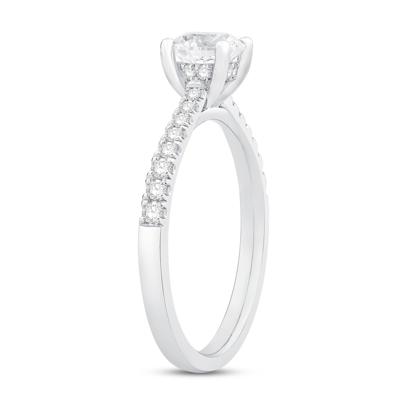 GIA Diamond Engagement Ring 7/8 ct tw Round-cut 18K White Gold