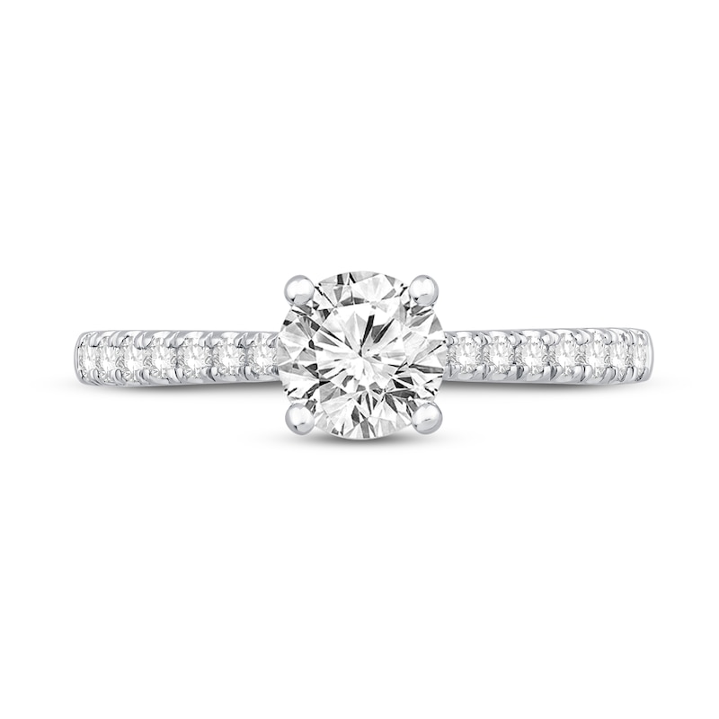 Main Image 3 of GIA Diamond Engagement Ring 7/8 ct tw Round-cut 18K White Gold