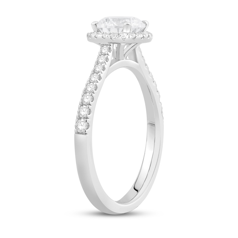 GIA Diamond Engagement Ring 1-1/4 ct tw Round-cut 18K White Gold