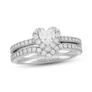 Neil Lane Heart-Shaped Diamond Bridal Set 1 ct tw 14K White Gold