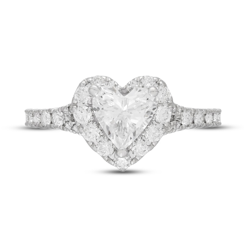 Main Image 2 of Neil Lane Diamond Engagement Ring 1-3/8 ct tw Heart & Round-Cut 14K White Gold