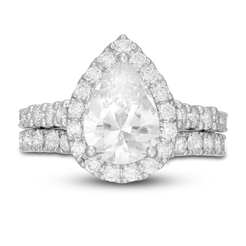 Main Image 3 of Neil Lane Pear Shaped-cut Diamond Bridal Set 3-1/2 ct tw 14K White Gold