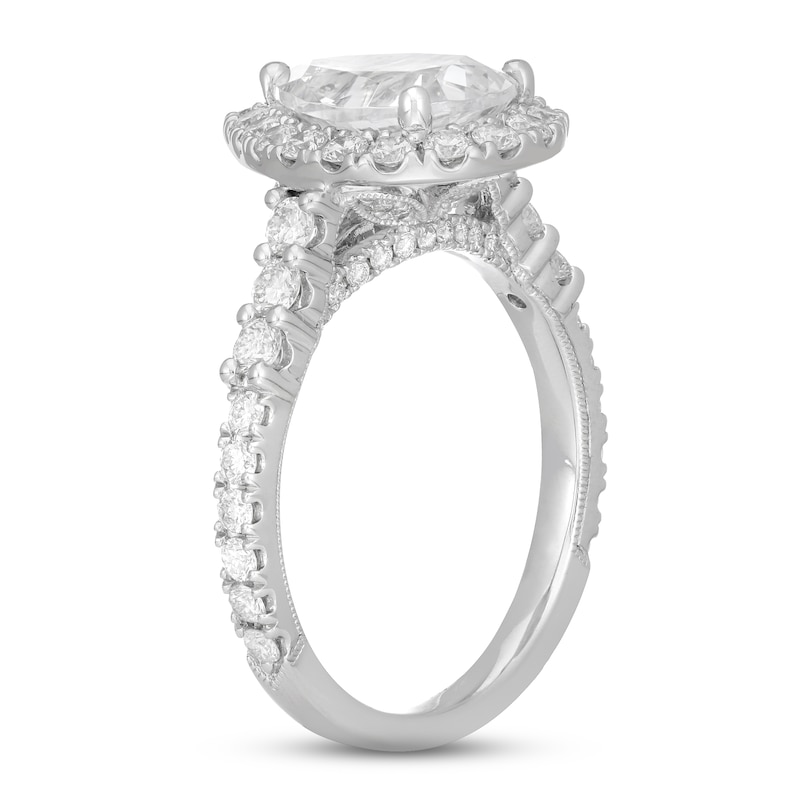 Main Image 2 of Neil Lane Diamond Engagement Ring 2-7/8 ct tw Pear & Round-cut 14K White Gold