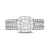 Neil Lane Diamond Engagement Ring 2-1/8 ct tw Princess & Round-cut 14K White Gold