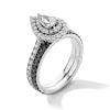 Thumbnail Image 2 of Neil Lane White & Black Pear Shaped-cut Diamond Bridal Set 1-1/5 ct tw 14K White Gold