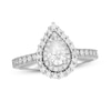 Thumbnail Image 0 of Neil Lane White & Black Diamond Engagement Ring 1-1/4 ct tw Pear & Round-cut 14K White Gold