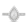 Thumbnail Image 2 of Neil Lane White & Black Diamond Engagement Ring 1-1/4 ct tw Pear & Round-cut 14K White Gold