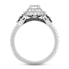 Thumbnail Image 3 of Neil Lane White & Black Diamond Engagement Ring 1-1/8 ct tw Cushion & Round-cut 14K White Gold