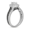 Thumbnail Image 6 of Neil Lane White & Black Diamond Engagement Ring 1-3/4 ct tw Pear & Round-cut 14K White Gold