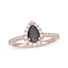 Thumbnail Image 1 of Neil Lane Black & White Diamond Engagement Ring 1-1/8 ct tw Oval & Round-cut 14K Rose Gold