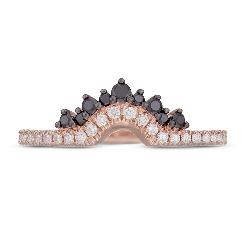 Main Image 13 of Neil Lane Black & White Diamond Wedding Band 3/8 ct tw Round-cut 14K Rose Gold
