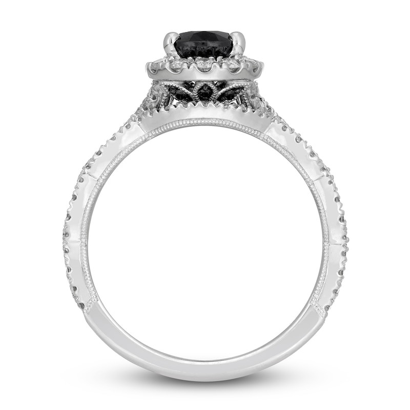 Main Image 3 of Neil Lane Black & White Pear Shaped Diamond Bridal Set 1-3/4 ct tw 14K White Gold