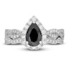 Thumbnail Image 4 of Neil Lane Black & White Pear Shaped Diamond Bridal Set 1-3/4 ct tw 14K White Gold