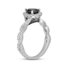 Thumbnail Image 1 of Neil Lane Black & White Diamond Engagement Ring 1-1/2 ct tw Pear & Round-cut 14K White Gold
