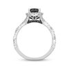 Thumbnail Image 2 of Neil Lane Black & White Diamond Engagement Ring 1-1/2 ct tw Pear & Round-cut 14K White Gold
