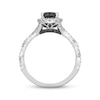 Thumbnail Image 3 of Neil Lane Black & White Diamond Engagement Ring 1-1/2 ct tw Pear & Round-cut 14K White Gold