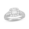 Neil Lane Diamond Engagement Ring 2 ct tw Cushion, Round & Baguette-cut 14K White Gold