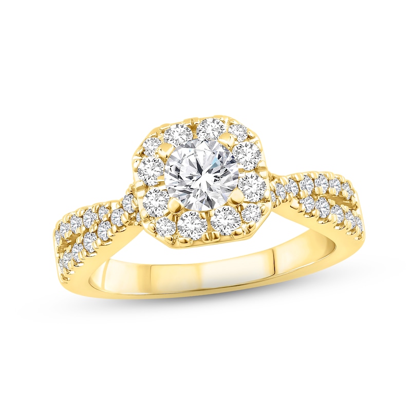 Diamond Engagement Ring 1 ct tw Round-cut 14K Yellow Gold