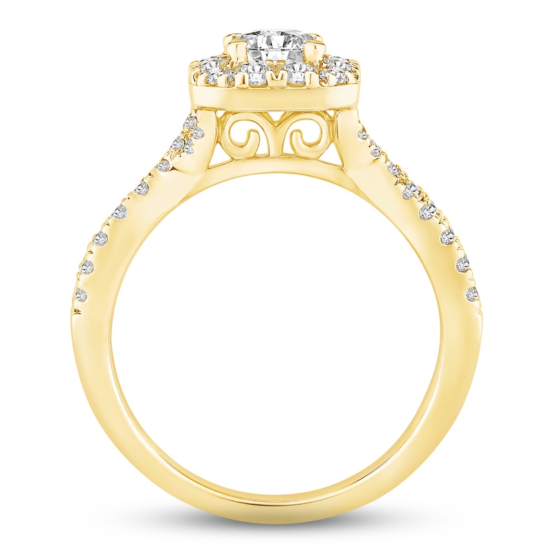 Main Image 3 of Diamond Engagement Ring 1 ct tw Round-cut 14K Yellow Gold