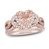 Thumbnail Image 1 of Neil Lane Heart-cut Morganite Bridal Set 1 ct tw Diamonds 14K Rose Gold