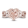 Thumbnail Image 3 of Neil Lane Heart-cut Morganite Bridal Set 1 ct tw Diamonds 14K Rose Gold
