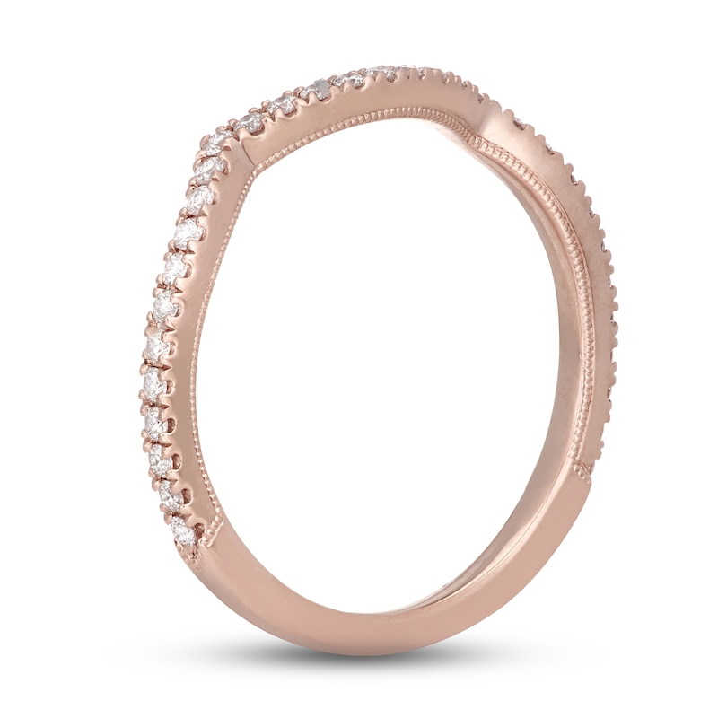Main Image 8 of Neil Lane Diamond Wedding Band 1/4 ct tw Round-cut 14K Rose Gold