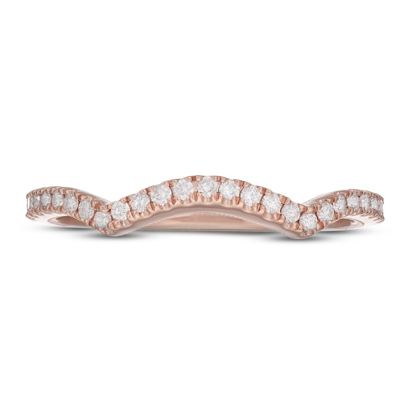 Main Image 9 of Neil Lane Diamond Wedding Band 1/4 ct tw Round-cut 14K Rose Gold