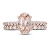 Thumbnail Image 3 of Neil LaneOval-cut Morganite Bridal Set 7/8 ct tw Diamonds 14K Rose Gold