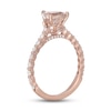 Thumbnail Image 1 of Neil Lane Morganite & Diamond Engagement Ring 1/2 ct tw Round-cut 14K Rose Gold