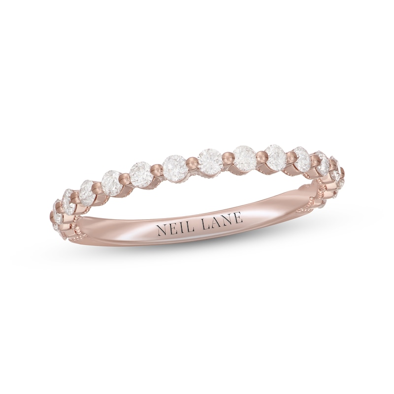 Main Image 1 of Neil Lane Diamond Wedding Band 3/8 ct tw Round-cut 14K Rose Gold
