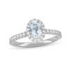 Thumbnail Image 0 of Neil Lane Aquamarine & Diamond Engagement Ring 1/2 ct tw Round-cut 14K White Gold