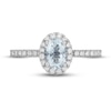 Neil Lane Aquamarine & Diamond Engagement Ring 1/2 ct tw Round-cut 14K White Gold