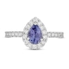 Thumbnail Image 2 of Neil Lane Tanzanite & Diamond Engagement Ring 5/8 ct tw Round-cut 14K White Gold