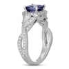 Neil Lane Tanzanite & Diamond Engagement Ring 5/8 ct tw Pear & Round-cut 14K White Gold